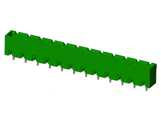 Connector: ontkoppelbare terminal strip; contact; mannelijk Connector: ontkoppelbare terminal strip; contact; mannelijk